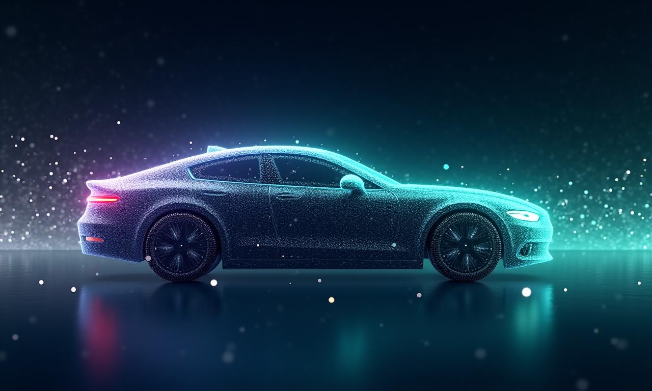 Abstract visualization of car data streams and connectivity