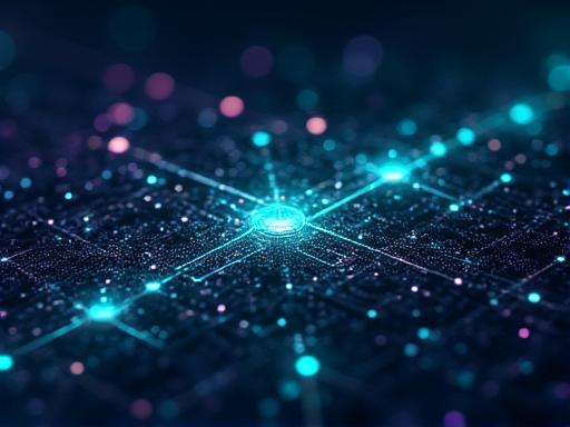 Abstract graphic representing data flow and API integration